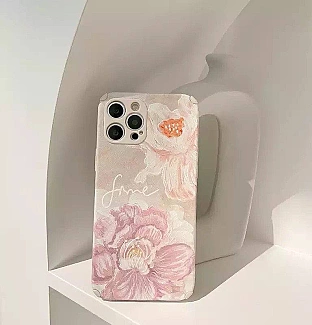 قاب گل آبرنگی چرمی iphone